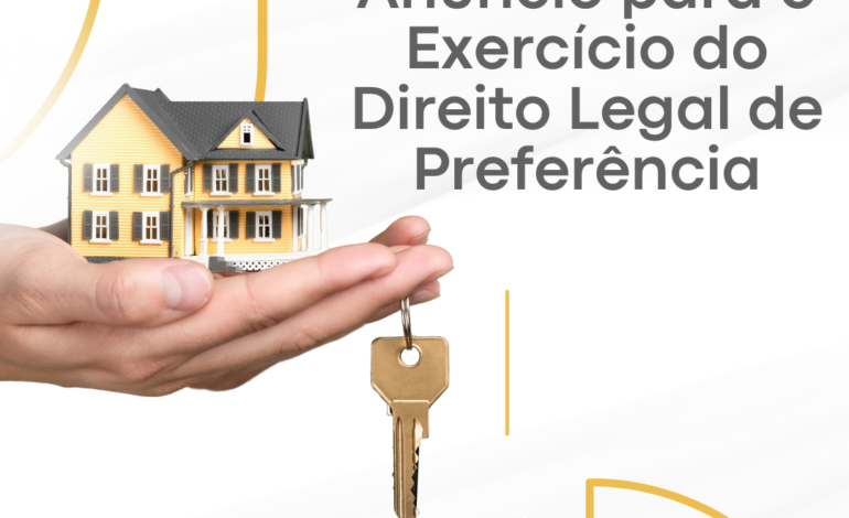 Anúncio para o Exercício do Direito Legal de Preferência