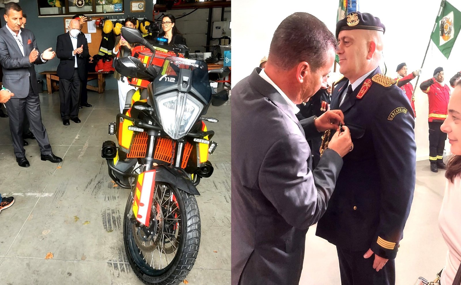 BOMBEIROS de Carcavelos celebram 113 anos com oferta de moto, crachá de ouro para comandante e promessa de Vice municipal