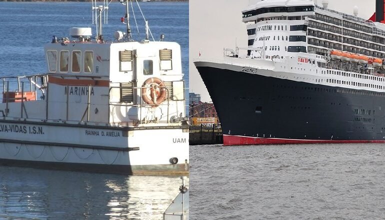 RAINHA D. Amélia resgata de madrugada idoso inglês com infeção respiratória de navio de passageiros a 6 kms de Cascais