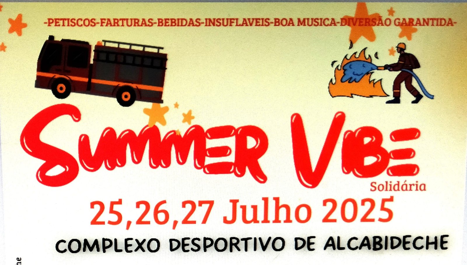 FESTA em clima de verão durante três dias organizada pelos Bombeiros de Alcabideche