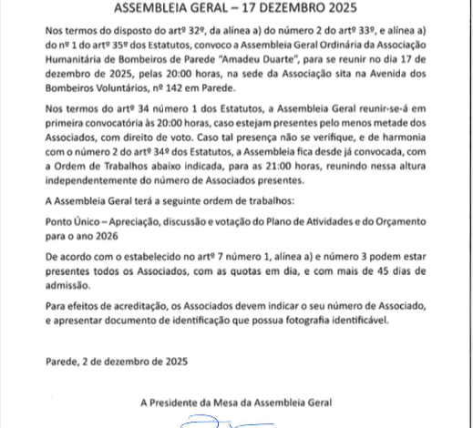 ASSEMBLEIA GERAL AHBP – 17 DEZEMBRO 2025